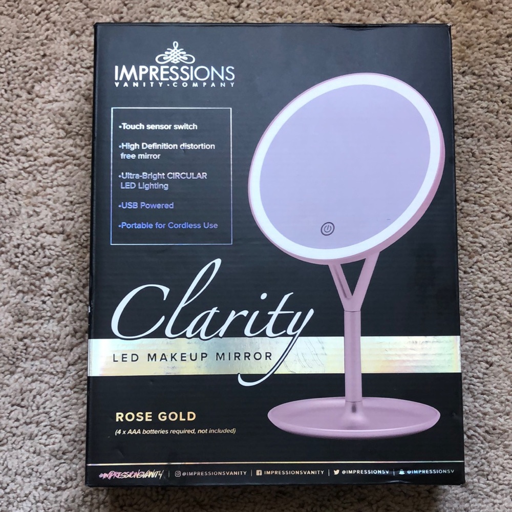Makeup Mirror (rose gold LED)
